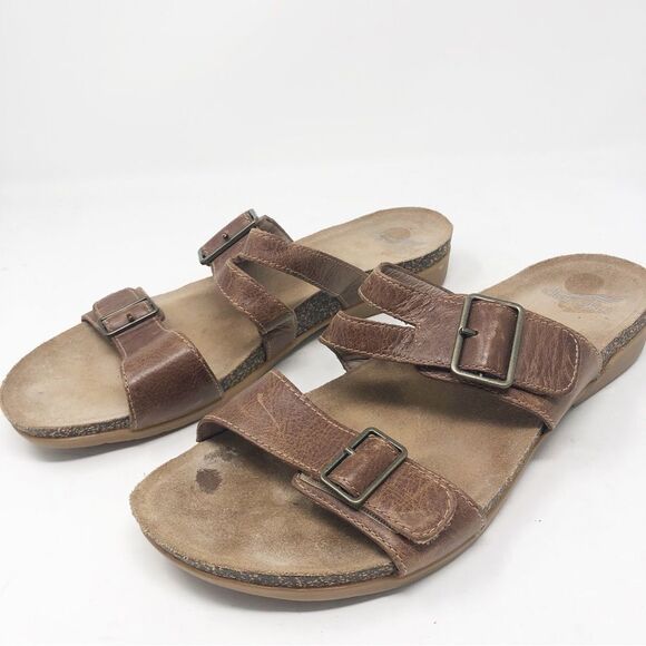 DANSKO | Tan Rosie Strappy Sandals Slip On Velcro Closure Women’s Size 41 (11) - Picture 3 of 11